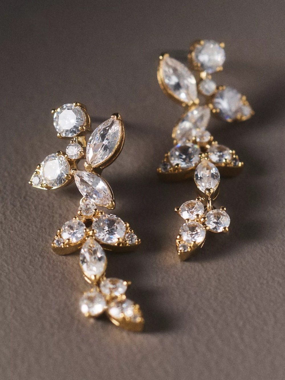 NADRI Floral Cluster Drop Earrings - Picture 2 of 3